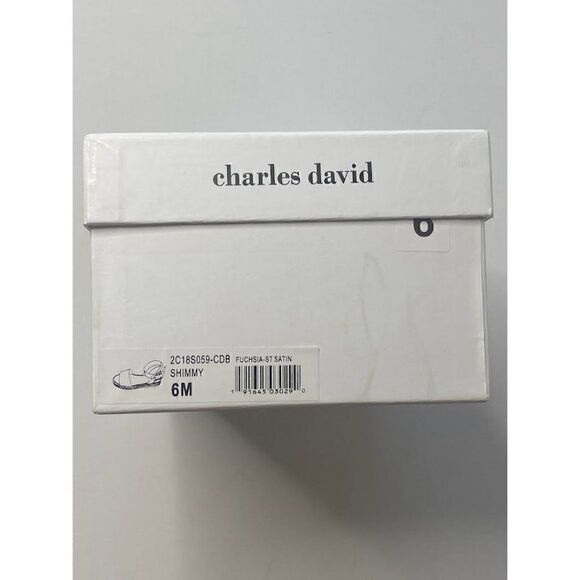 Charles David $169 Sandals Shoes 6 Fuchsia Women's Satin Strap‎ Adjustable NEW - Picture 8 of 8